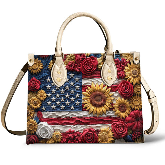 Leather Bag Love My Country