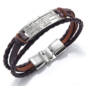 Grandpa To Granddaughter - To Love Your Dreams Leather Bracelet