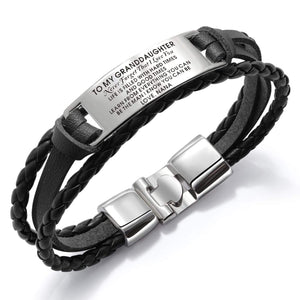 Nana To Granddaughter - I Love You Leather Bracelet