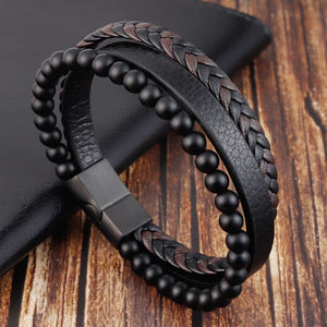 To My Man - You Are My Favorite Man Black Beaded Bracelets For Men