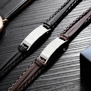 Grandma To Grandson - I Believe In You Leather Bracelet