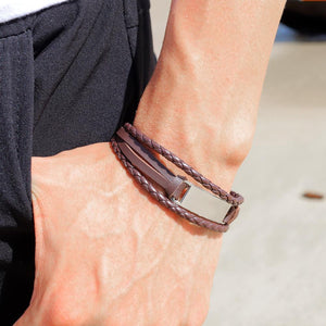 Dad To Son - Always Have Your Back Leather Bracelet