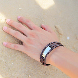 To My Girlfriend - I Always Love You Leather Bracelet