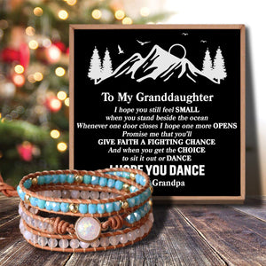 Grandpa To Granddaughter - I Hope You Dance Crystal Beaded Bracelet