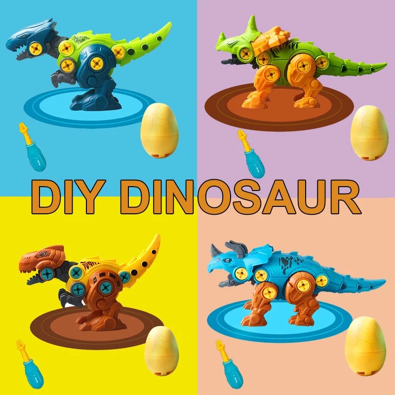Dinosaur Eggs Construction set Toys For Children Puzzle Game Model Kits Educational Toys Birthday Easter Gifts Boys Girls