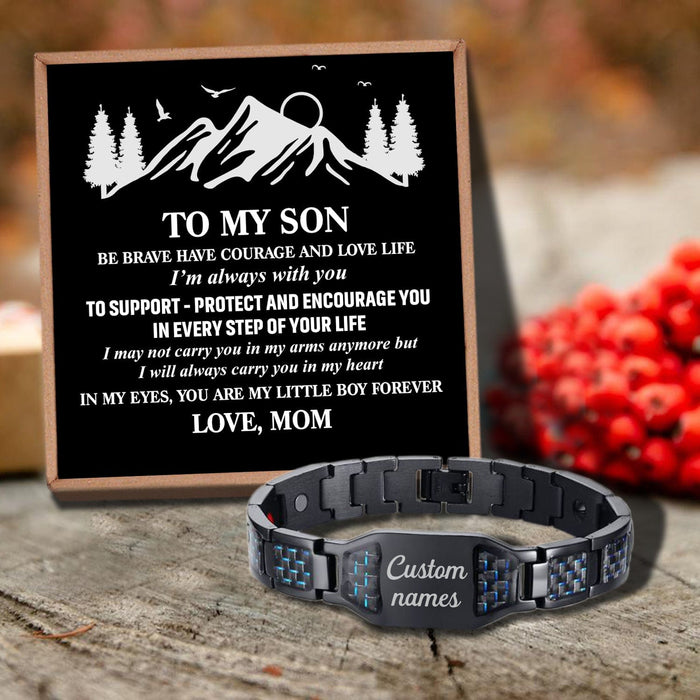 Mom To Son - My Little Boy Forever Customized Name Bracelet