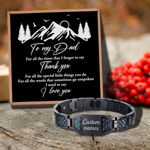 To My Dad - I Love You Customized Name Bracelet