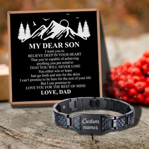 Dad To Son - You Will Never Lose Customized Name Bracelet