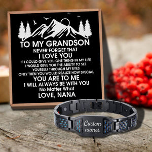 Nana To Grandson - I Will Always Be With You Customized Name Bracelet