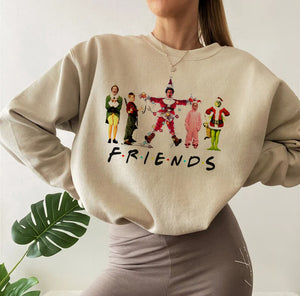 Christmas Friends Sweatshirt, Friends Christmas Dinner , Christmas Gift For her, Gift For Him, Christmas Friends Sweatshirt, Merry Christmas