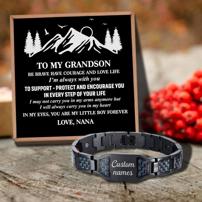 Nana To Grandson - My Little Boy Forever Customized Name Bracelet