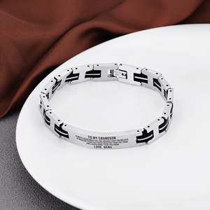 Nana To Grandson - You Are Loved More Engraved Men's Bracelet