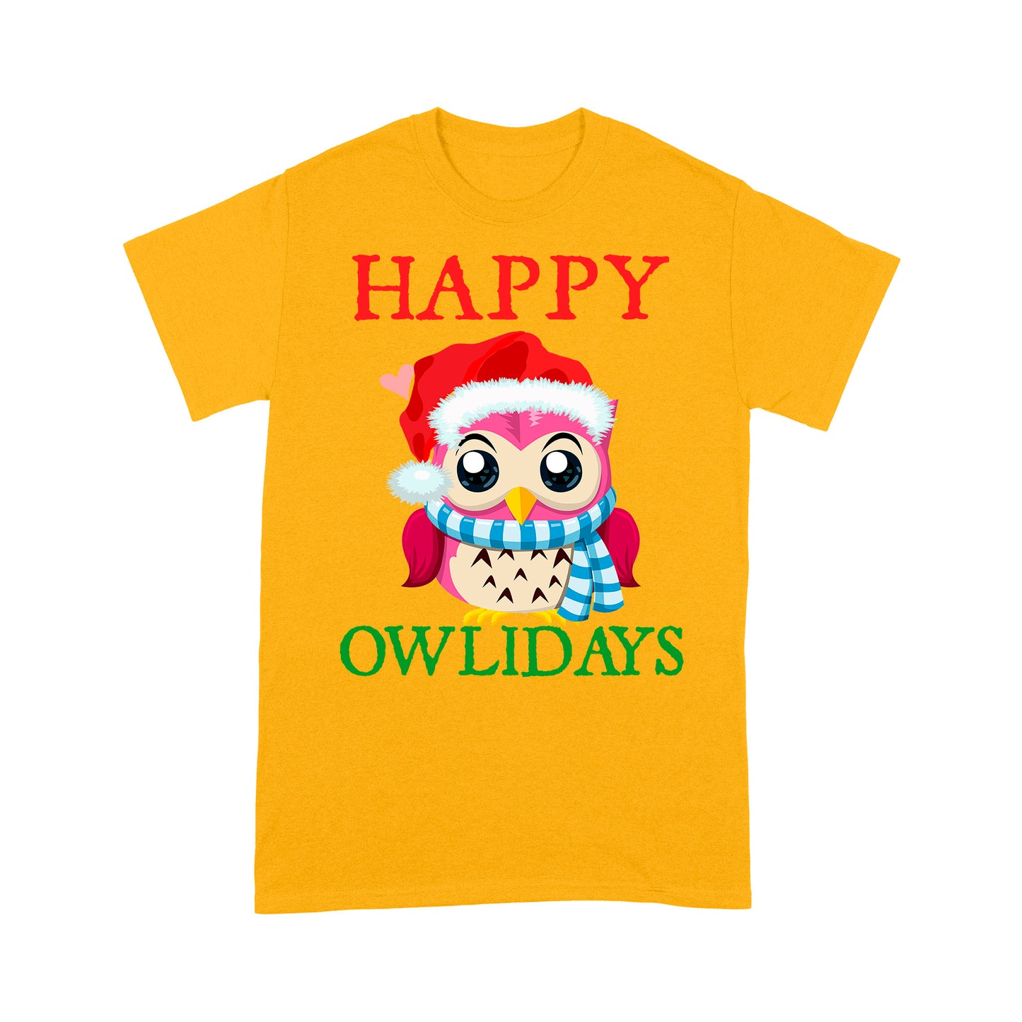Happy Owlidays Funny Christmas  Tee Shirt Gift For Christmas