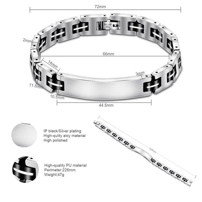 Grandma To Grandson - You Are Loved More Engraved Men's Bracelet