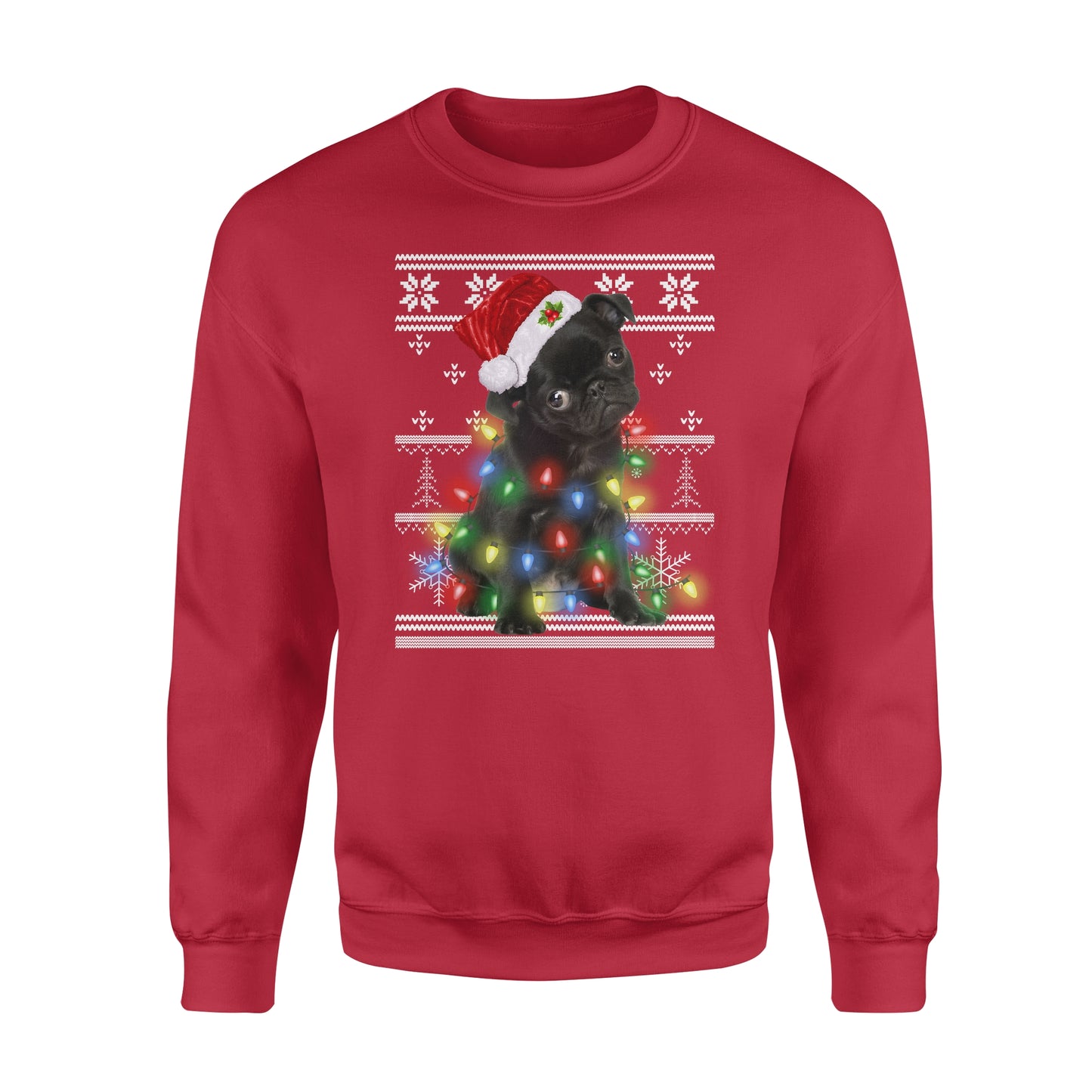 I want a Pug for my Christmas best gift for love - funny sweatshirt gifts for dog lovers christmas ugly sweatshirt