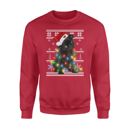I want a Pug for my Christmas best gift for love - funny sweatshirt gifts for dog lovers christmas ugly sweatshirt
