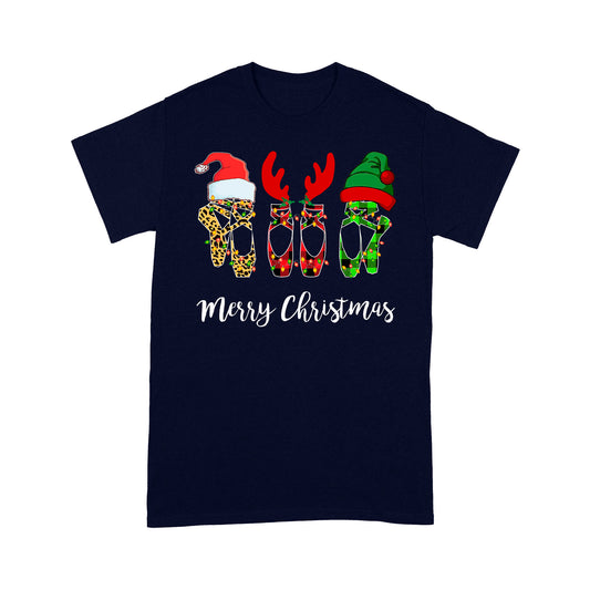 Frohe Weihnachten Balletttänzerin Geschenk - Xmas Pointe Shoe Shirt T-Shirt Geschenk für Weihnachten