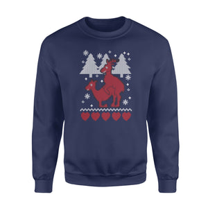 Ugly christmas sweater - humping reindeer funny sweatshirt gifts christmas ugly sweater for men and women