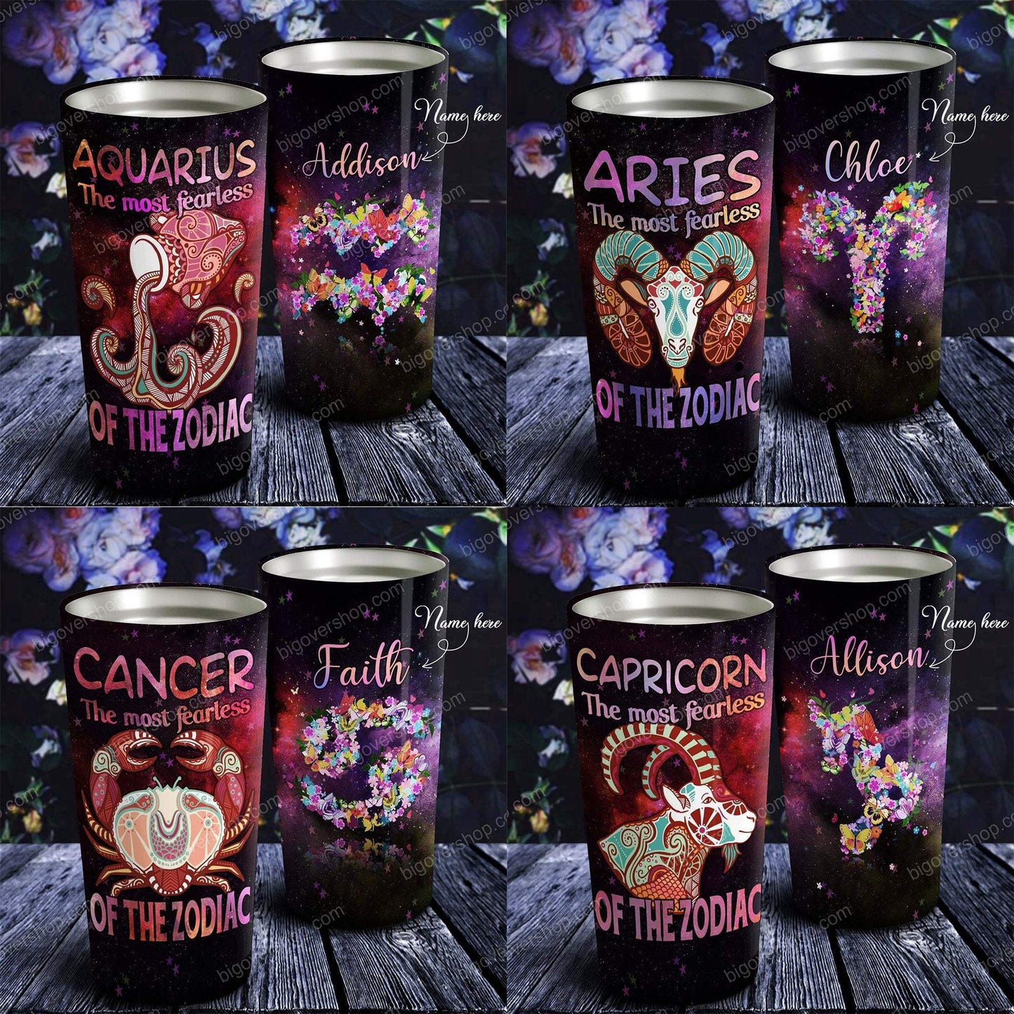 The Most Fearless of The Zodiac Personalized Tumbler- Astrology Sign Gift, Stainless Tumbler