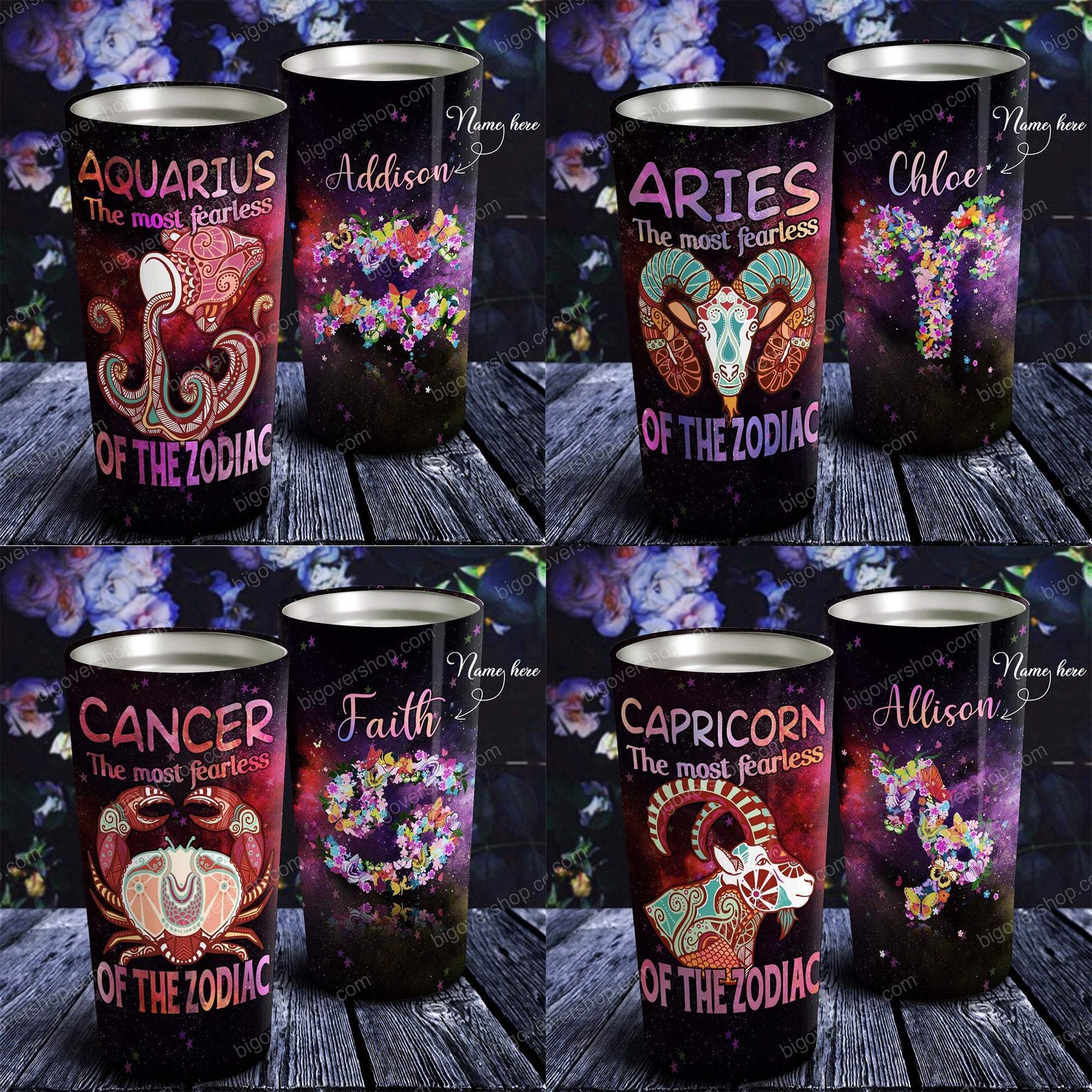 The Most Fearless of The Zodiac Personalized Tumbler- Astrology Sign Gift, Stainless Tumbler