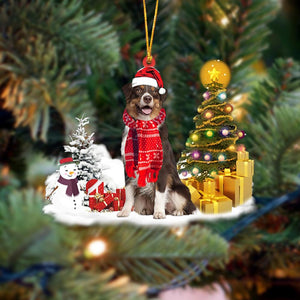 Australian Shepherd Christmas Ornament Christmas Tree Hanging Acrylic Ornament Gift - Best gifts your whole family