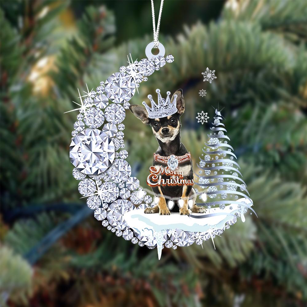 Chihuahua Diamond Moon Merry Christmas Ornaments Christmas Gifts - Best gifts your whole family