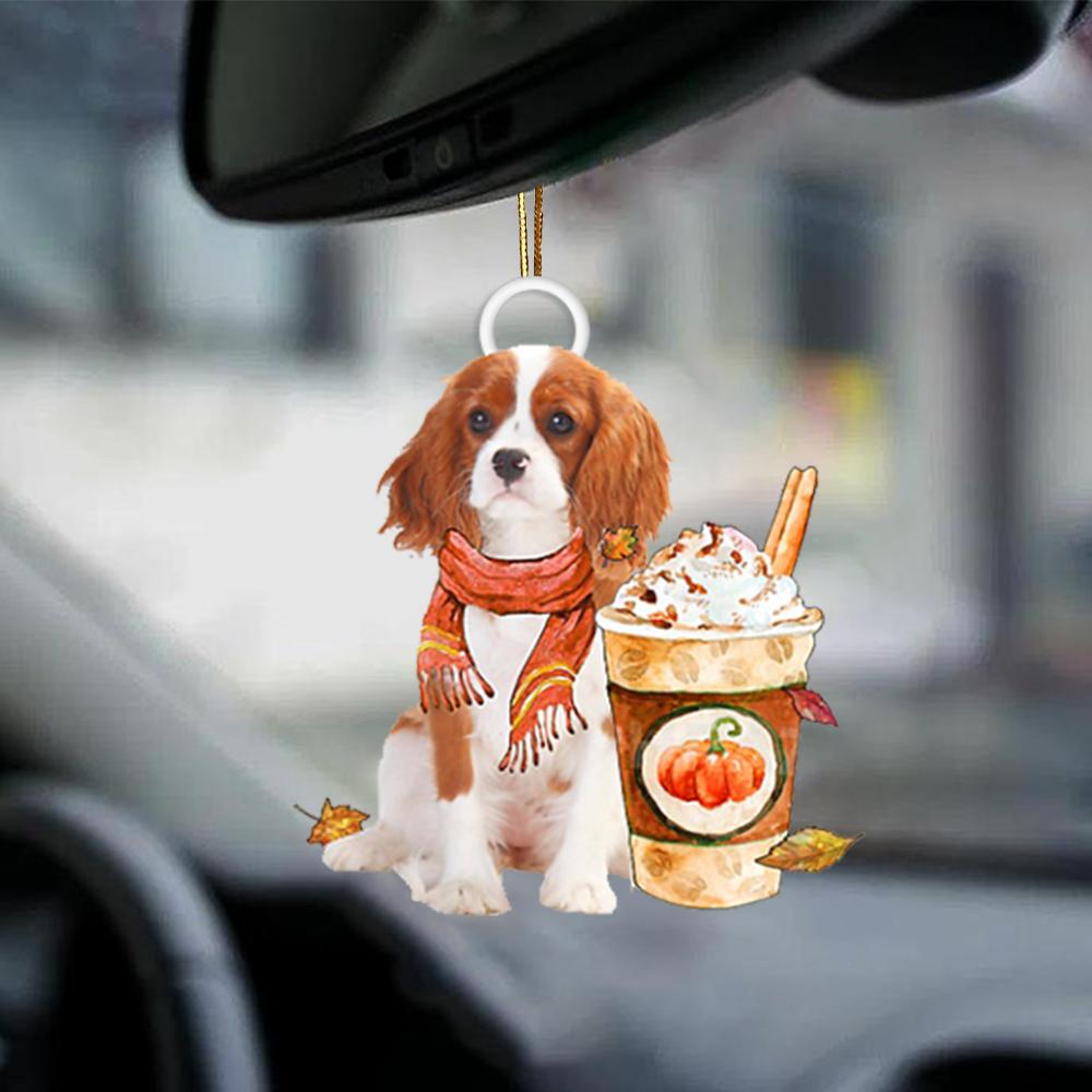 Cavalier King Charles Spaniel 1-Pumpkin Spice Kinda-Two Sided Ornament - Best gifts your whole family