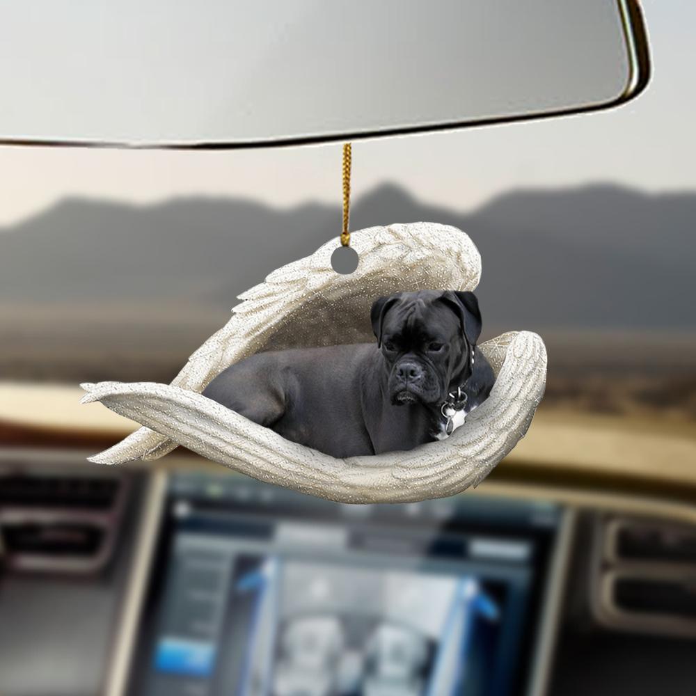 Black Boxer Sleeping Angel Black Boxer Lover Ornament - Best gifts your whole family