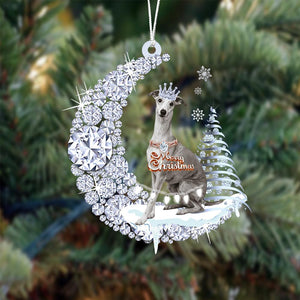 Greyhound Diamond Moon Merry Christmas Ornaments Christmas Decoration - Best gifts your whole family