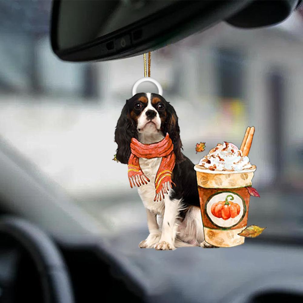 Cavalier King Charles Spaniel 3-Pumpkin Spice Kinda-Two Sided Ornament - Best gifts your whole family