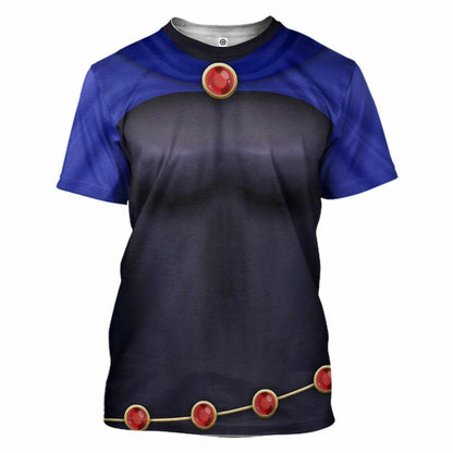 3D Teen Titan Raven Cosplay Custom Tshirt Hoodie Apparel