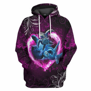 3D Pink Heart Sea Turtle Tshirt Hoodie Apparel