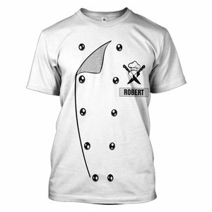 3D Chef Uniform Custom Name Tshirt Hoodie Apparel