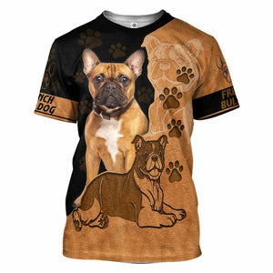 3D French Bulldog Custom Tshirt Hoodie Apparel