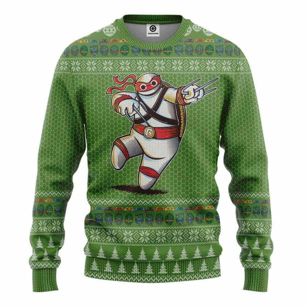 3D Big Ninja 6 Ugly Christmas Sweater Custom Tshirt Hoodie Apparel