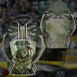 3D Drag Racing Tshirt Hoodie Apparel