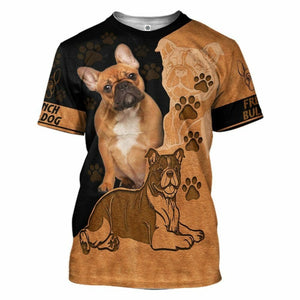 3D Loving French Bulldog Custom Tshirt Hoodie Apparel