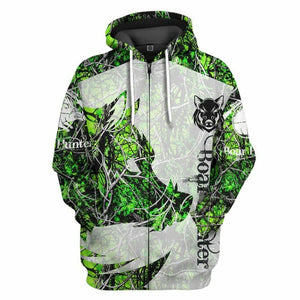 3D Boar Hunter Green Custom Tshirt Hoodie Apparel