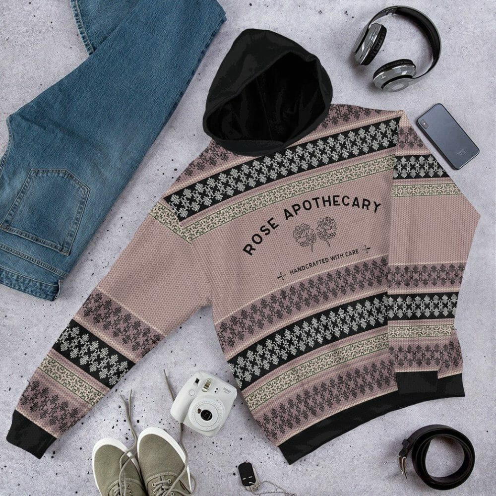 3D Custom Rose Apothecary Christmas Ugly Sweatshirt Apparel