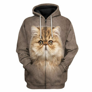 3D Persian Cat Tshirt Hoodie Apparel