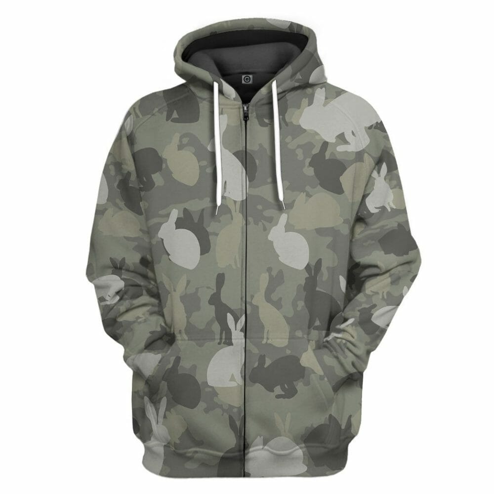 3D Rabbit Camo Custom Tshirt Hoodie Apparel