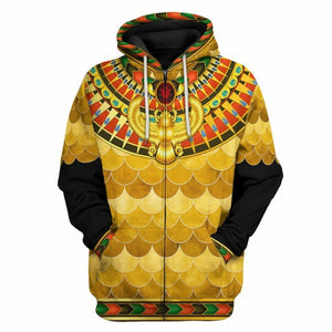 3D Gold Pharaoh Cosplay Custom Tshirt Hoodie Apparel