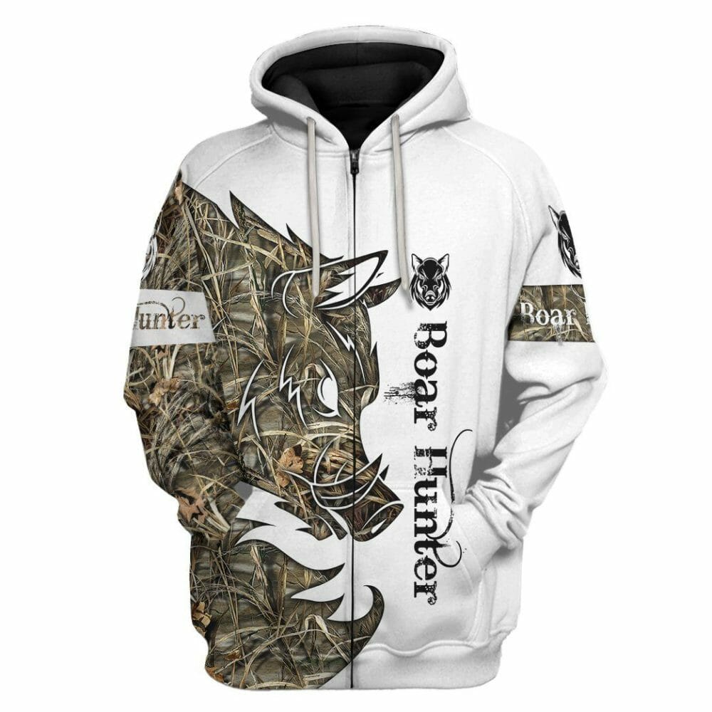 3D Wildschweinjäger Custom T-Shirt Hoodie Bekleidung
