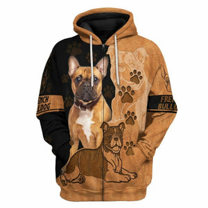 3D French Bulldog Custom Tshirt Hoodie Apparel