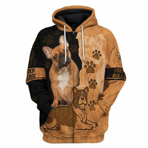 3D Loving French Bulldog Custom Tshirt Hoodie Apparel