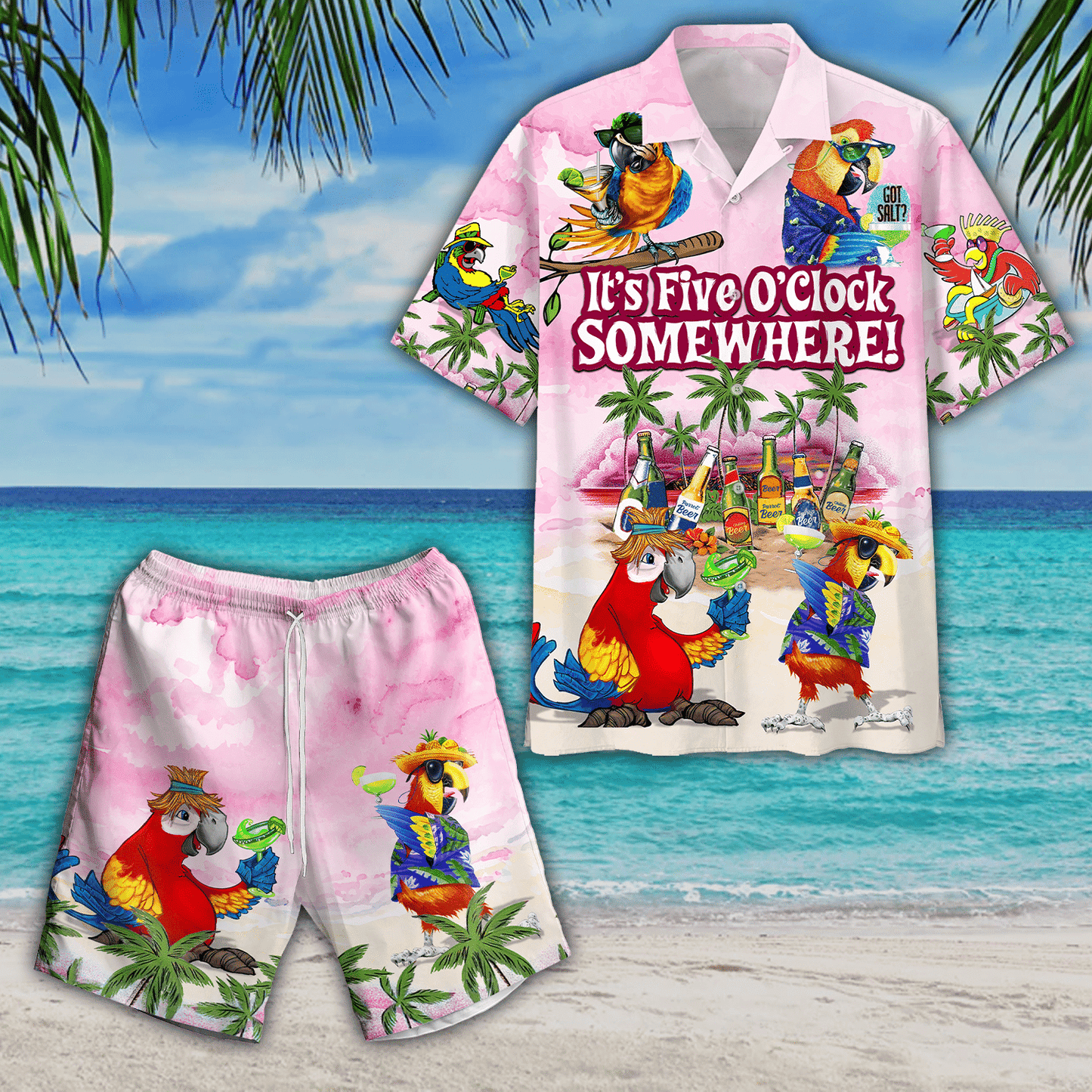 Beautiful Parrot Pattern Collection Design  Hawaiian Shirt, Hawaiian For Gift