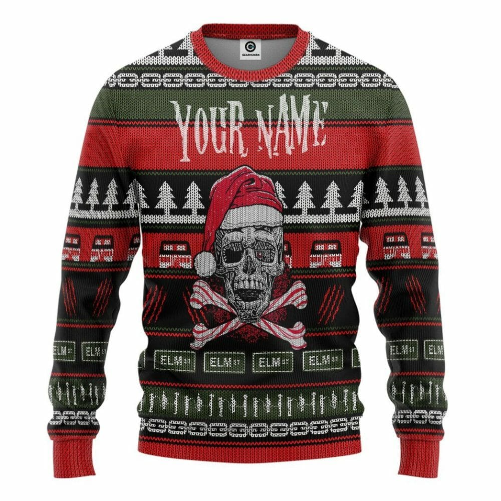 3D Custom Skul Hässliche Weihnachten T-Shirt Hoodie Bekleidung