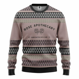 3D Custom Rose Apothecary Christmas Ugly Sweatshirt Apparel