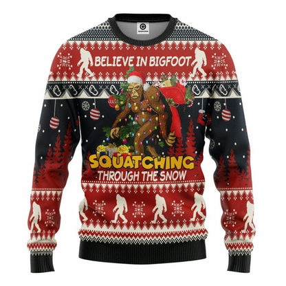 3D Bigfoot Ugly Sweater