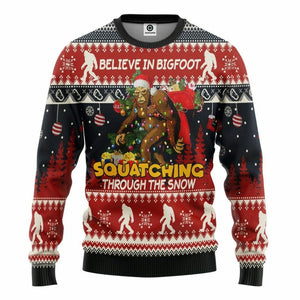 3D Bigfoot Ugly Sweater